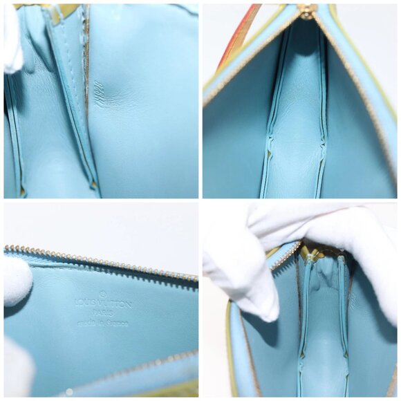 LOUIS VUITTON Monogram Vernis Lexington Pouch Baby Blue M91011 LV Auth BA6095 - Picture 15 of 16